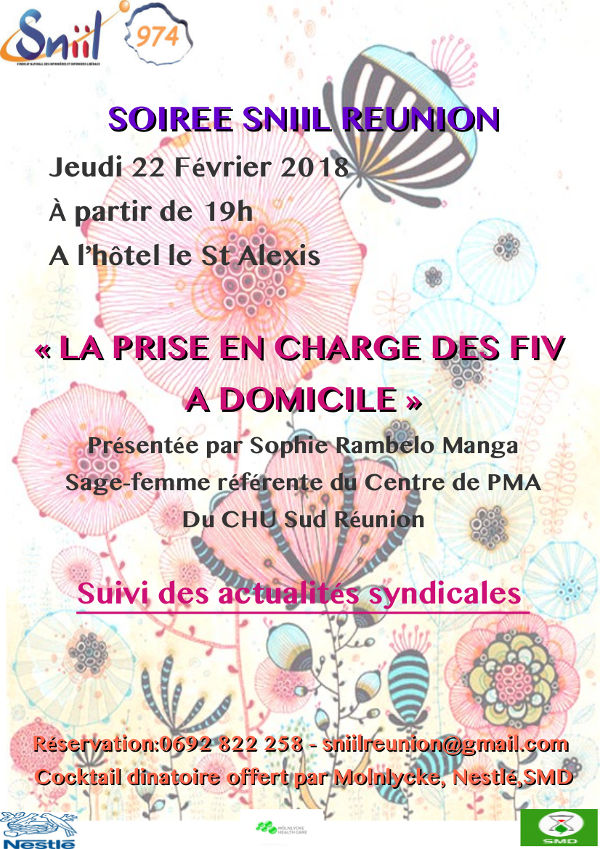 Affiche soirée sniil 974 du 22 février 18